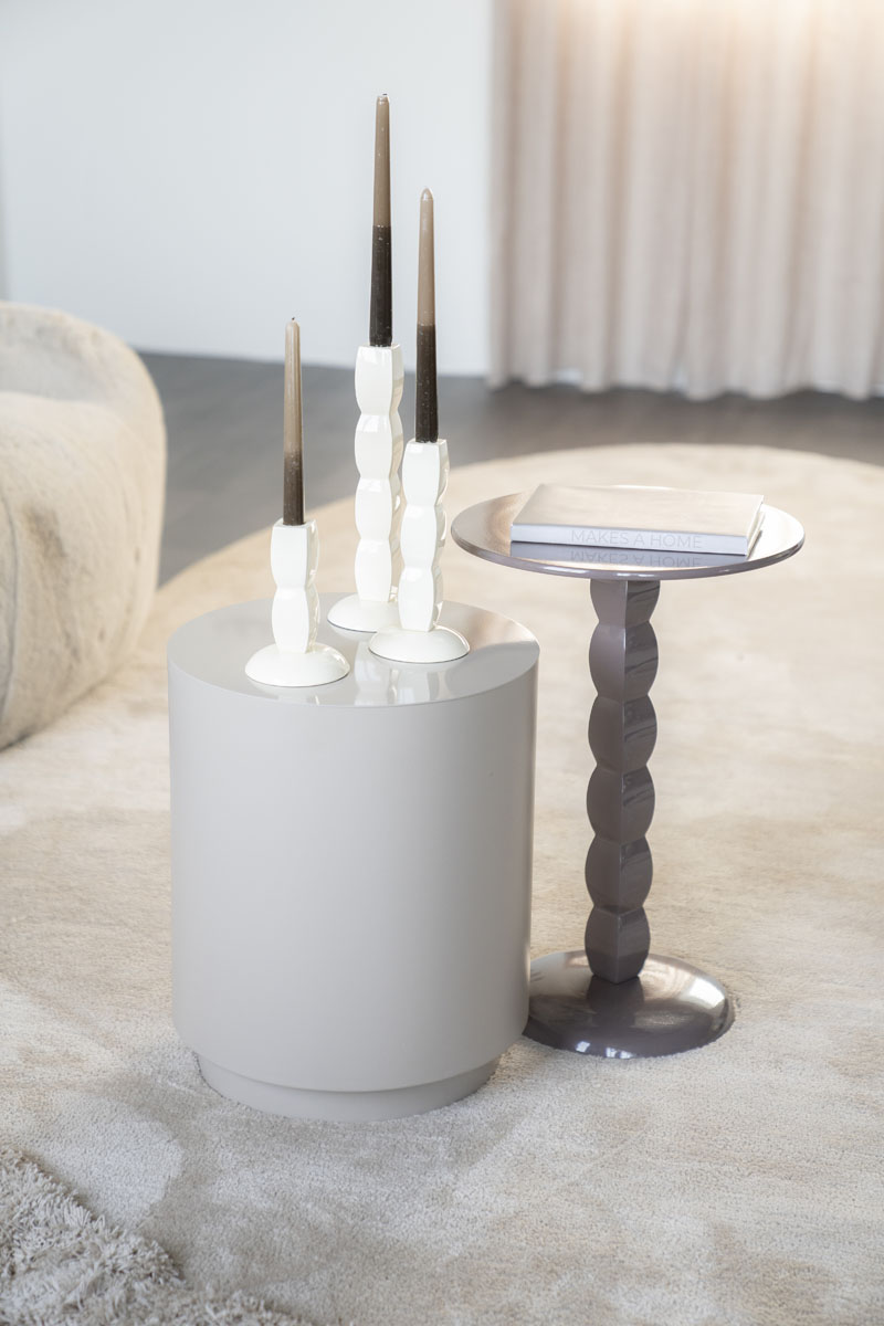 Sidetable Prinz Rond Donkertaupe